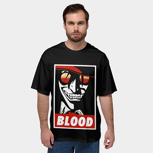 Мужская футболка оверсайз Hellsing / 3D-принт – фото 3