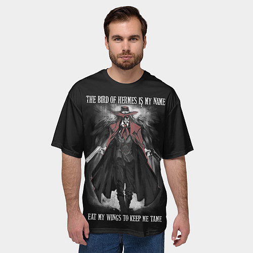 Мужская футболка оверсайз Хеллсинг / 3D-принт – фото 3