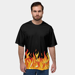 Футболка оверсайз мужская ОГОНЬ И НИЧЕГО ЛИШНЕГО, цвет: 3D-принт — фото 2
