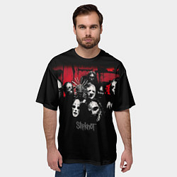 Футболка оверсайз мужская Slipknot Группа, цвет: 3D-принт — фото 2