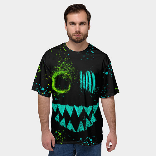 Мужская футболка оверсайз Монстр / 3D-принт – фото 3