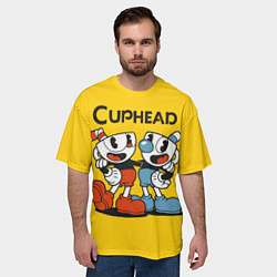 Футболка оверсайз мужская CUPHEAD, цвет: 3D-принт — фото 2