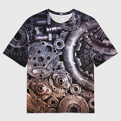 Футболка оверсайз мужская СТИМПАНК МЕТАЛ, цвет: 3D-принт