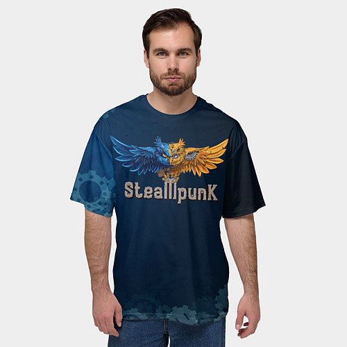 Мужская футболка оверсайз Owl / 3D-принт – фото 3