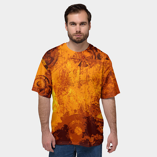 Мужская футболка оверсайз Стимпанк / 3D-принт – фото 3