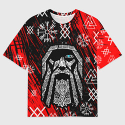 Футболка оверсайз мужская БОГ ОДИН СИВОЛИКА, цвет: 3D-принт