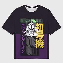 Футболка оверсайз мужская Evangelion EVA 01, цвет: 3D-принт