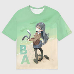 Футболка оверсайз мужская Bunny a Girl, цвет: 3D-принт