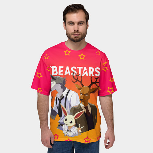Мужская футболка оверсайз ВЫДАЮЩИЕСЯ ЗВЕРИ / 3D-принт – фото 3