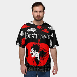 Футболка оверсайз мужская ТЕТРАДЬ СМЕРТИ, цвет: 3D-принт — фото 2