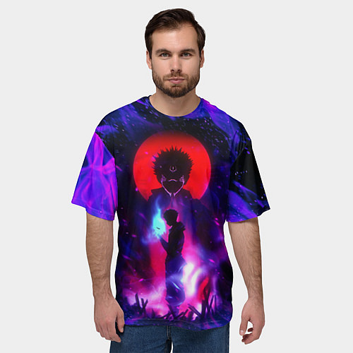 Мужская футболка оверсайз МАГИЧЕСКАЯ БИТВА SUKUNA / 3D-принт – фото 3
