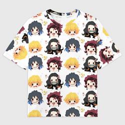 Футболка оверсайз мужская Клинок, рассекающий демонов, цвет: 3D-принт