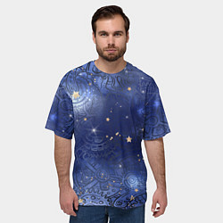 Футболка оверсайз мужская Небо в стиле Стимпанк, цвет: 3D-принт — фото 2