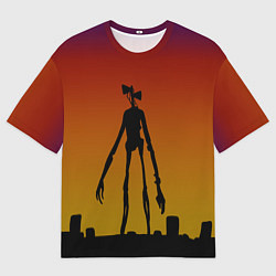 Футболка оверсайз мужская СИРЕНОГОЛОВЫЙ МОНСТР, цвет: 3D-принт