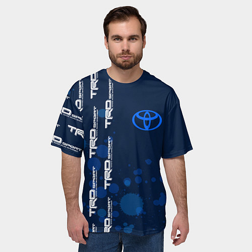 Мужская футболка оверсайз Toyota - Paint Pattern on left / 3D-принт – фото 3