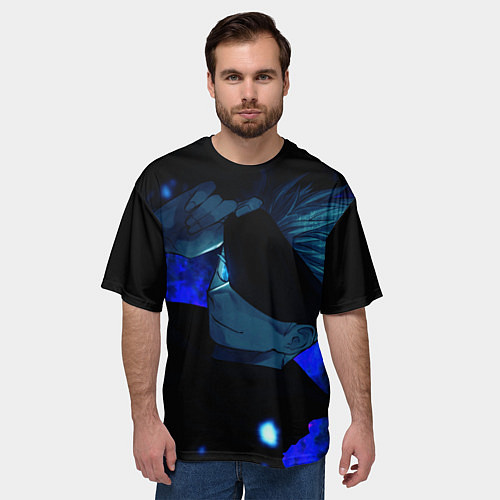 Мужская футболка оверсайз Магическая битва / 3D-принт – фото 3