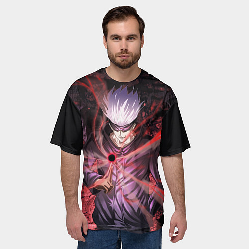 Мужская футболка оверсайз Магическая битва / 3D-принт – фото 3