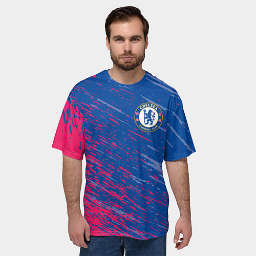 Мужская футболка оверсайз CHELSEA / 3D-принт – фото 3