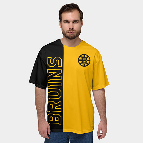 Мужская футболка оверсайз NHL BOSTON BRUINS / 3D-принт – фото 3