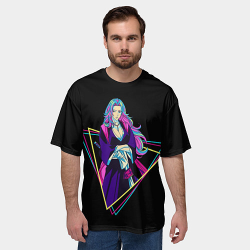 Мужская футболка оверсайз BLEACH - Рангику Мацумото / 3D-принт – фото 3