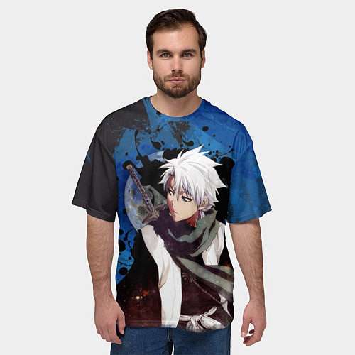 Мужская футболка оверсайз Тосиро Хицугая Блич / 3D-принт – фото 3