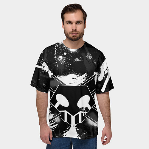 Мужская футболка оверсайз БЛИЧ ШИНИГАМИ ЛОГО НА СПИНЕ / 3D-принт – фото 3
