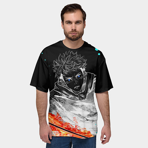 Мужская футболка оверсайз Магическая битва Jujutsu kai / 3D-принт – фото 3