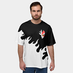 Футболка оверсайз мужская BLEACH FIRE БЛИЧ ОГОНЬ, цвет: 3D-принт — фото 2