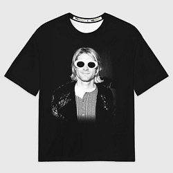 Мужская футболка оверсайз Курт Кобейн в Очках Nirvana