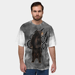 Футболка оверсайз мужская НЕ БУДИ ЛИХО ВЕЛЕС, цвет: 3D-принт — фото 2