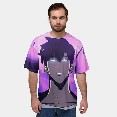 Мужская футболка оверсайз Поднятие уровня в одиночку / 3D-принт – фото 3