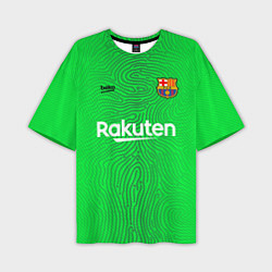 Футболка оверсайз мужская FC Barcelona Goalkeeper 202122, цвет: 3D-принт