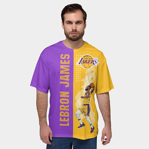 Мужская футболка оверсайз Леброн NBA / 3D-принт – фото 3