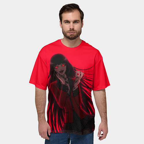 Мужская футболка оверсайз ЮМЭКО БЕЗУМНЫЙ АЗАРТ / 3D-принт – фото 3