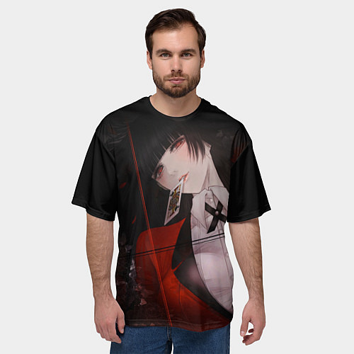 Мужская футболка оверсайз БЕЗУМНЫЙ АЗАРТ ЮМЭКО / 3D-принт – фото 3