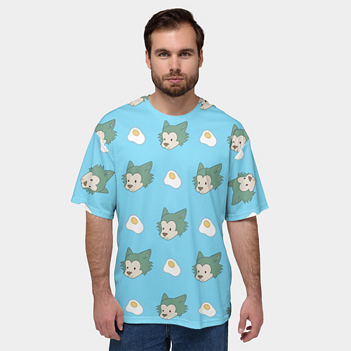 Мужская футболка оверсайз Legosi pattern / 3D-принт – фото 3