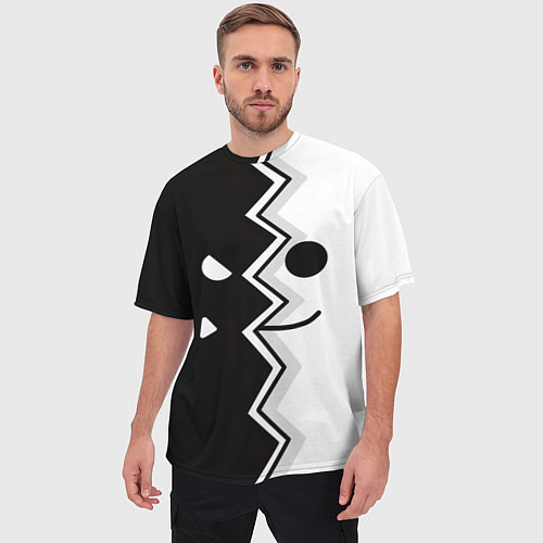 Мужская футболка оверсайз Geometry Dash Fondo / 3D-принт – фото 3