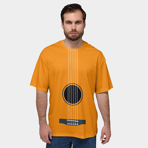 Мужская футболка оверсайз ГИТАРА / 3D-принт – фото 3