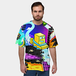 Футболка оверсайз мужская Geometry Dash: Art, цвет: 3D-принт — фото 2