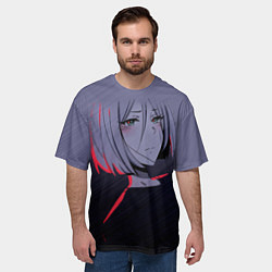 Футболка оверсайз мужская Аниме Грустная, цвет: 3D-принт — фото 2
