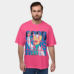 Футболка оверсайз мужская Good news everyone, цвет: 3D-принт — фото 2