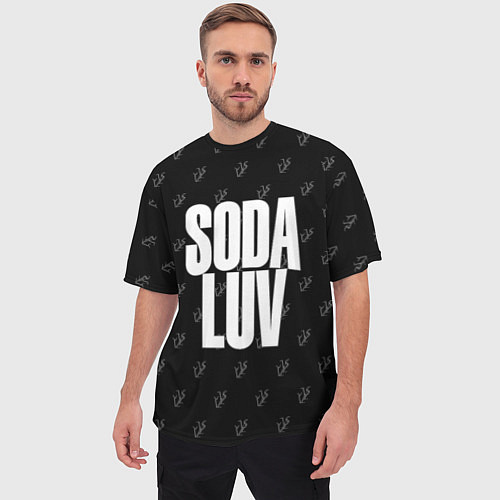 Мужская футболка оверсайз Репер - SODA LUV / 3D-принт – фото 3