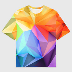 Футболка оверсайз мужская Радужная геометрия, цвет: 3D-принт