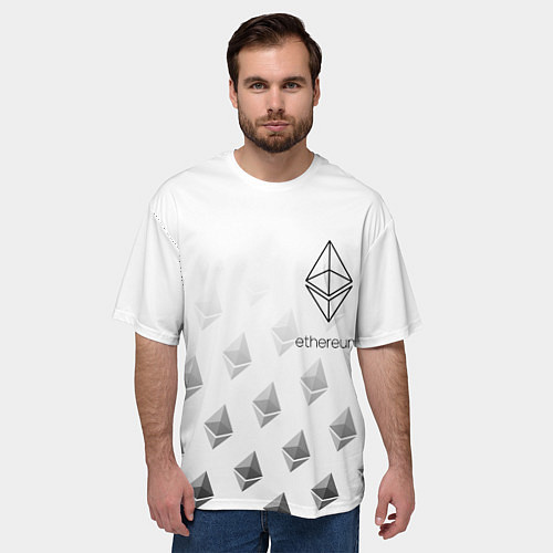 Мужская футболка оверсайз ETHEREUM ЭФИРИУМ ЭФИР / 3D-принт – фото 3