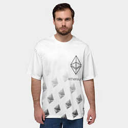 Футболка оверсайз мужская ETHEREUM ЭФИРИУМ ЭФИР, цвет: 3D-принт — фото 2