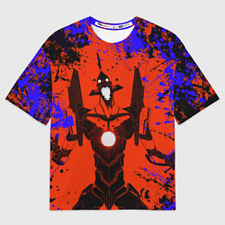 Мужская футболка оверсайз Евангелион Evangelion