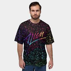 Футболка оверсайз мужская AVICII АВТОГРАФ RAIBOW, цвет: 3D-принт — фото 2