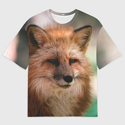 Футболка оверсайз мужская Строгая лисица, цвет: 3D-принт