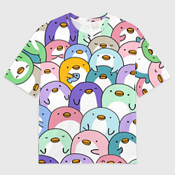 Футболка оверсайз мужская Пингвины, цвет: 3D-принт