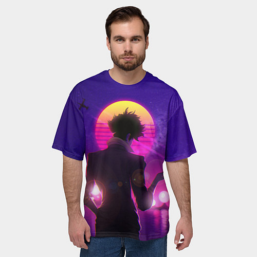 Мужская футболка оверсайз Cowboy Bebop Spike Spiegel / 3D-принт – фото 3